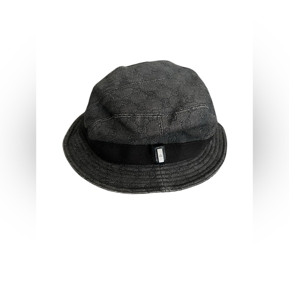 GUCCI GG Pattern Denim Cotton Bucket Hat size M main image 9